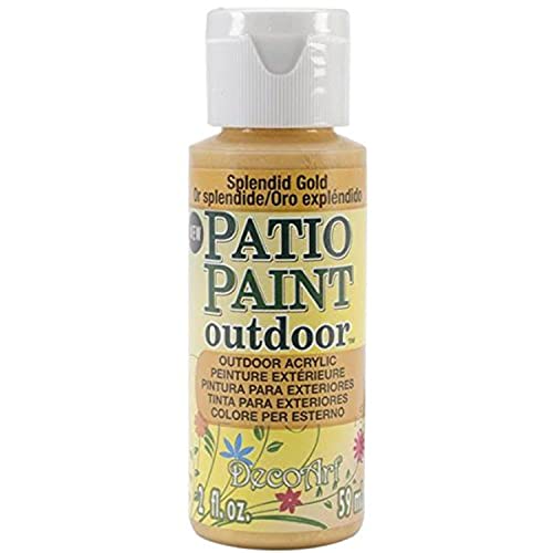 Deco Art Outdoor Acrylfarbe, Acryl, Goldfarben, 59 ml von DecoArt