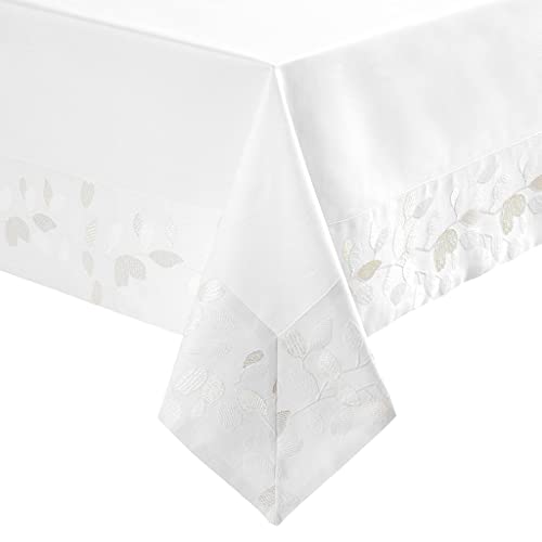 Deco Mex BOVALECRIM01180360 ALECRIMTischdecke, Baumwolle und Polyester, Weiß, Beige, Normale Größe von Deco Mex