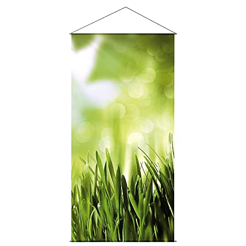 Baumwoll Banner,Frühlingsgras' 100 x 200 cm Deko-Banner Stoffbanner Dekoration Banner Wanddeko UV-beständig von Deco Woerner