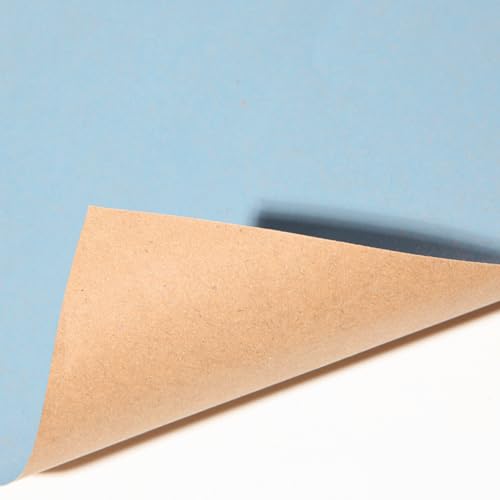 Doppelseitiges Geschenkpapier Kraftpapier eine Seite Blau, eine Braun 70 cm x 50 m Geschenk-Verpackung von Deco Woerner