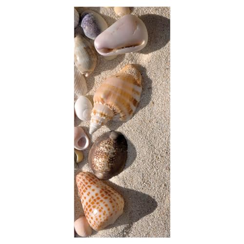 Textilbanner Dekobanner Stoffbanner Stoffposter Muscheln im Sand 75 x 180 cm von Deco Woerner