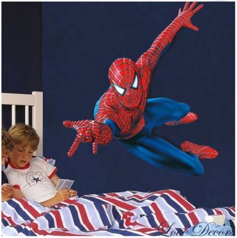 Riesige große Spiderman Wandaufkleber Kinder Jungen Schlafzimmer Aufkleber Kunst Wandbild Dekor. von Deco-online