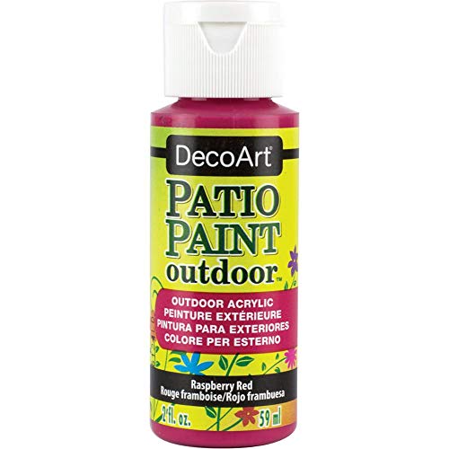 Deco Art Outdoor Acrylfarbe, Acryl, Himbeerrot, 59 ml von DecoArt