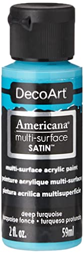 DecoArt Acrylics Mehrzweckfarbe, 59 ml, Deep Türkis Satin von DecoArt