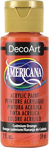 DecoArt Americana 2 oz Mehrzweck-Acrylfarbe, 59 ml, Cadmium Orange von DecoArt