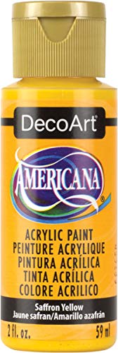 DecoArt Americana Mehrzweck-Acrylfarbe, 59 ml, Saffron Gelb von DecoArt