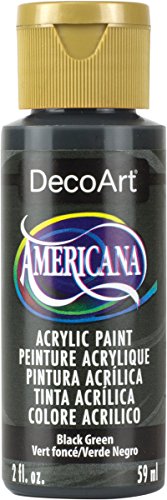 DecoArt Americana Mehrzweck-Acrylfarbe, 59 ml, Schwarz Grün von DecoArt