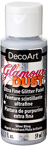 DecoArt USA Produkt - Glamour Staub Glitter Paint 2 Unzen-Silber-Bling von DecoArt