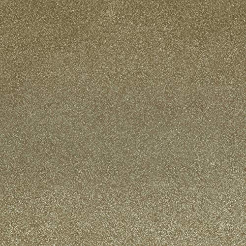 Folie Transparent 0,22mm Glitter Glitzer Gold Breite & Länge wählbar abwaschbare Tischdecke Schutzfolie Eckig 140 x 340 cm von DecoHomeTextil Heimtextilmanufaktur