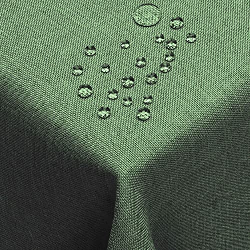 Leinen Optik Tischdecke Tischtuch Tafeldecke Leinendecke Abwaschbar Wasserabweisend Eckig 110 x 180 cm Dunkelgrün/Grün Fleckschutz Pflegeleicht mit Saumrand Leinentuch Leinen Optik Tischdecke Tischtuch Tafeldecke Leinendecke Abwaschbar Wasserabweisend Eckig 110 x 180 cm Dunkelgrün/Grün Fleckschutz Pflegeleicht mit Saumrand Leinentuch von DecoHomeTextil Heimtextilmanufaktur