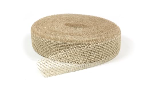 SIZO® Deco Jute Eco Friendly Dekorationsband Geschenkband 5 cm x 40 Meter Beige Dekoration Dekor Dekoband von DecoHomeTextil Heimtextilmanufaktur