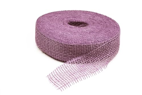 SIZO® Deco Jute Eco Friendly Dekorationsband Geschenkband 5 cm x 40 Meter Lavendel Dekoration Dekor Dekoband von DecoHomeTextil Heimtextilmanufaktur