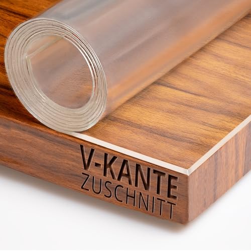 Transparent Tischfolie Schutzfolie Folie leicht mattiert Abgeschrägte V-Kante Eckig 100 x 225 cm Tischdecke Maschinenzuschnitt Transparent Tischfolie Schutzfolie Folie leicht mattiert Abgeschrägte V-Kante Eckig 100 x 225 cm Tischdecke Maschinenzuschnitt von DecoHomeTextil Heimtextilmanufaktur
