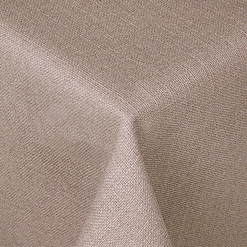 Leinen Optik Tischdecke Hellgrau Eckig 130 x 280 cm Fleckschutz Pflegeleicht mit Saumrand Leinentuch von DecoHomeTextil Heimtextilmanufaktur