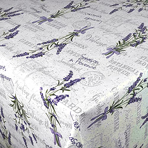 Wachstuch Wachstischdecke Tischdecke Gartentischdecke Größe wählbar Lavendel Provence 100 x 100 cm Eckig abwaschbar von DecoHomeTextil