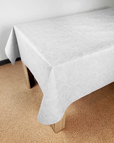 DecoMeister Wachstuch Tischdecke Tischbelag Tischabdeckung abwaschbar Tischtuch Tischfolie Tischplattenschutz Vinyl-Tischdecke Küche Esszimmer Küchentisch 140x160 cm Graue Linien von DecoMeister