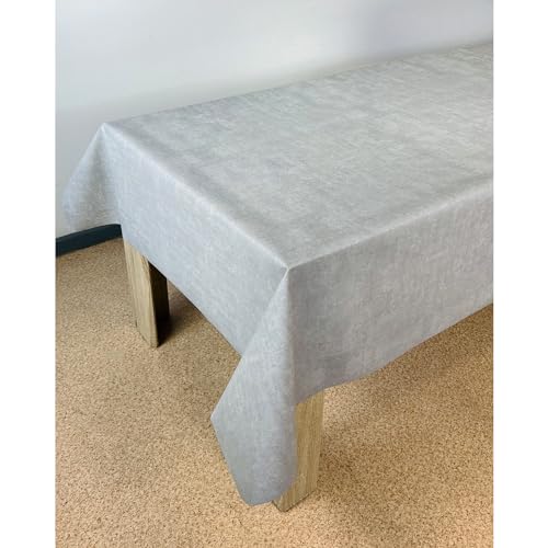 DecoMeister Wachstuch Tischdecke Tischbelag Tischabdeckung abwaschbar Tischtuch Tischfolie Tischplattenschutz Vinyl-Tischdecke Küche Esszimmer Küchentisch 140x200 cm Beton von DecoMeister