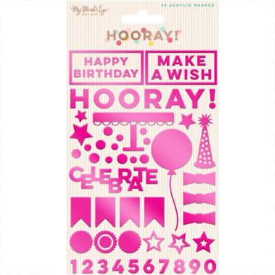 Hooray - Acrylic Shapes von MyMindsEye