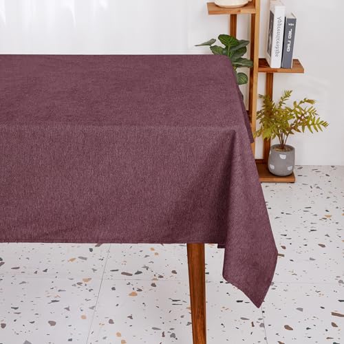 Deconovo Esszimmer Tischwäsche Wasserabweisende Küchentischdecke robust Lotuseffekt Tischdecke für Wohnzimmer Tischschutz Abwaschbar pflegeleicht maschinenwaschbar, 140x240 cm, Fuchsie, 1 Stück von Deconovo