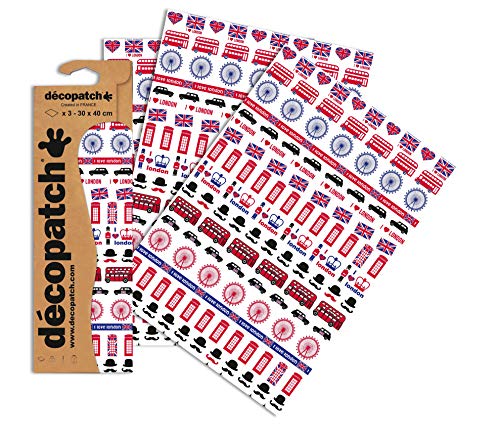 Decopatch 3er-Pack Papier Nr. 641 von Decopatch