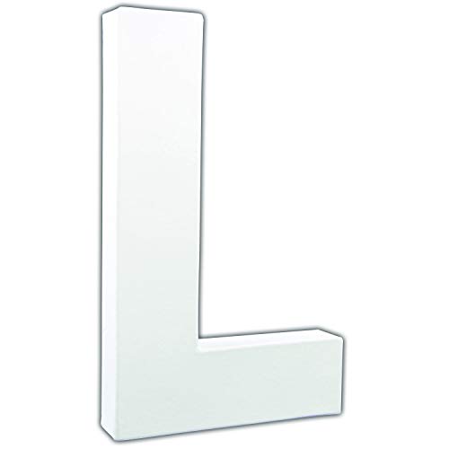 Décopatch AC711C Buchstabe "L" aus Pappmaché, 3 x 12 x 20,5 cm, zum Verzieren, perfekt für Ihre Wohndeko, weiß Décopatch AC711C Buchstabe "L" aus Pappmaché, 3 x 12 x 20,5 cm, zum Verzieren, perfekt für Ihre Wohndeko, weiß von Décopatch