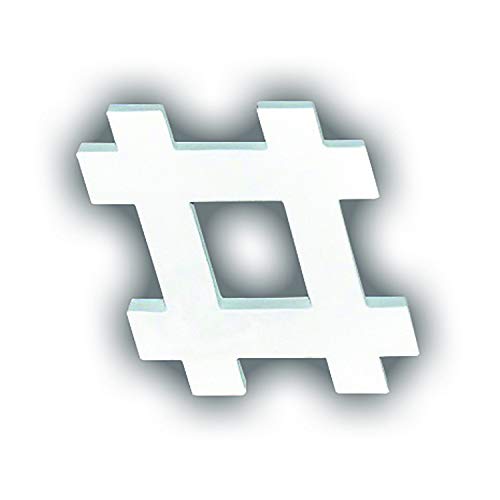Décopatch AC789C Zeichen Hashtag M aus Pappmaché, 2,5 x 22,5 x 20,5 cm, zum Verzieren, weiß Décopatch AC789C Zeichen Hashtag M aus Pappmaché, 2,5 x 22,5 x 20,5 cm, zum Verzieren, weiß von Décopatch