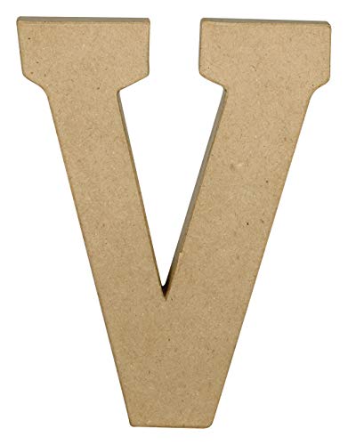 Décopatch AC873C - Buchstabe aus Pappmaché, V , 20cm, 1 Stück von Decopatch