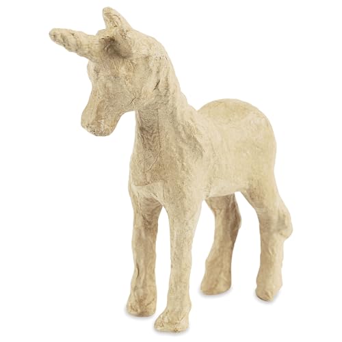 Décopatch AP147O Träger XS aus Pappmaché, mini Einhorn, 12 x 4 x 16,5 cm, zum Verzieren von Decopatch