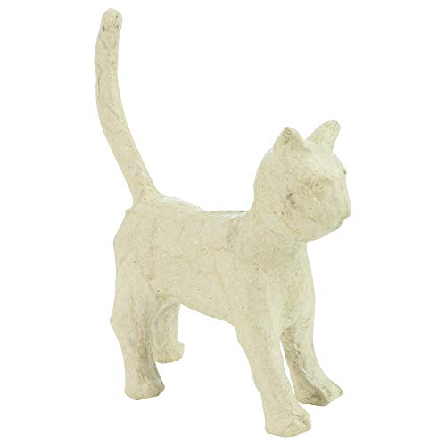 Décopatch AP154O Träger XS aus Pappmaché, mini Katze, 11 x 6 x 13 cm, zum Verzieren von Decopatch