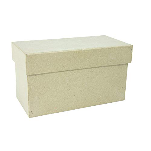 Décopatch BT015O Box rechteckig aus Pappmaché, 10 x 18 x 9 cm, zum Verzieren, perfekt für Ihre Wohndeko, Kartonbraun von Decopatch