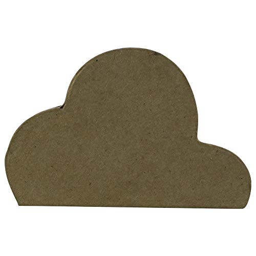 Décopatch BT049C Box (aus Pappmaché zum Verzieren und Personalisieren, 3,5 cm, Wolke) 1 Stück kartonbraun von Decopatch