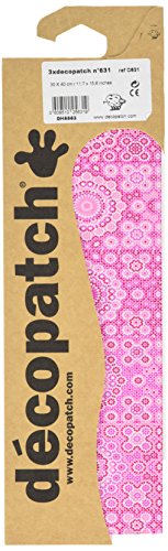 Decopatch C631O Papier, 395 x 298 mm, 3er Pack, pink/weiß casablanca von Decopatch