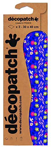 Décopatch C813C - Blisterpackung mit 3 gleichen Bögen, No. 813, 30x40cm, 1 Pack von Decopatch