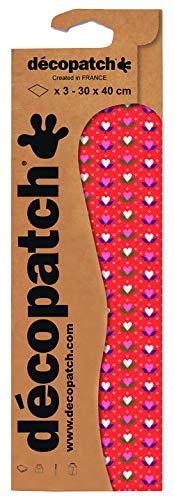 Décopatch C814C - Blisterpackung mit 3 gleichen Bögen, No. 814, 30x40cm, 1 Pack von Decopatch