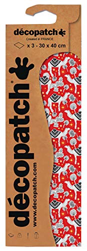 Décopatch C826C - Blisterpackung mit 3 gleichen Bögen, No. 826, 30x40cm, 1 Pack von Decopatch