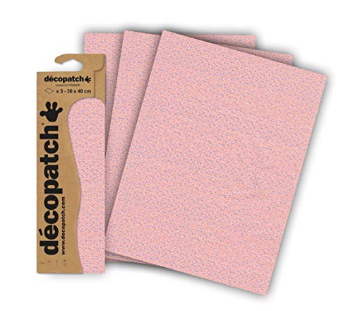 Décopatch C840C - Blisterpackung mit 3 gleichen Bögen, No. 840, 30x40cm, 1 Pack von Decopatch