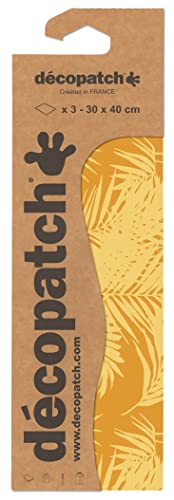 Decopatch Décopatch C853C - Packung mit 3 Blatt Décopatch-Papier gleichen Musters, Nr. 853, praktisch und einfach zum Verwenden, ideal für Ihre Pappmachés und Bastelprojekte, 1 Pack von Decopatch