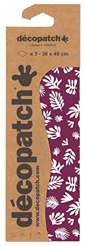 Decopatch Décopatch C859C - Packung mit 3 Blatt Décopatch-Papier gleichen Musters, Nr. 859, praktisch und einfach zum Verwenden, ideal für Ihre Pappmachés und Bastelprojekte, 1 Pack von Decopatch