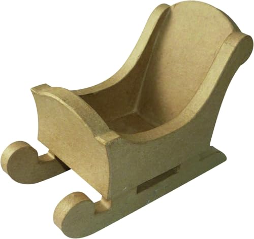 Decopatch Décopatch NO001O Schlitten für Rentier M aus Pappmaché, 19,5 x 10,2 x 15 cm, zum Verzieren, perfekt für Weihnachtsdeko, Kartonbraun Decopatch Décopatch NO001O Schlitten für Rentier M aus Pappmaché, 19,5 x 10,2 x 15 cm, zum Verzieren, perfekt für Weihnachtsdeko, Kartonbraun von Décopatch