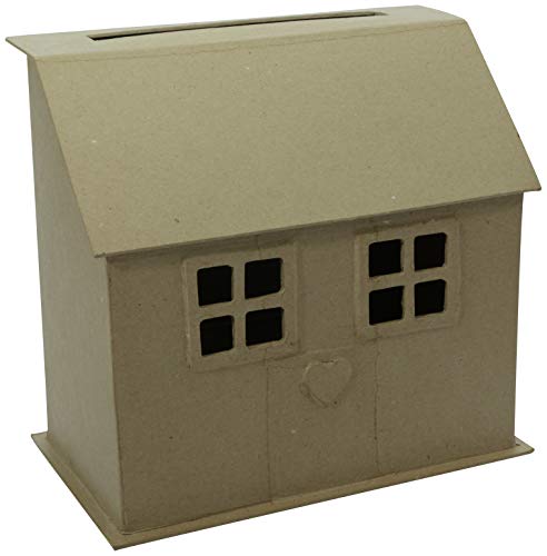Décopatch EV018C - Urne/Briefbox aus Pappmaché, Haus 15x26x24,5cm, 1 Stück Décopatch EV018C - Urne/Briefbox aus Pappmaché, Haus 15x26x24,5cm, 1 Stück von décopatch