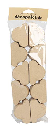 Décopatch EV023C - Set mit 10 Mini-Boxen aus Pappmaché, Wolken 7x3cm, 1 Set von Decopatch