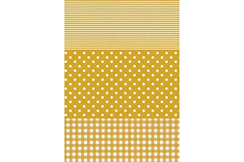 Décopatch FDA543O - Decopatch Papier No. 543 (Punkte, Streifen,Weiß /Gold, 395 x 298 mm) 20er Pack von Decopatch