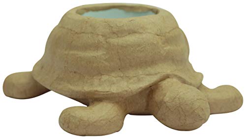 Décopatch HD052C - Übertopf aus Pappmaché, Schildkröte, 18,5x17x8cm Wasserfest, 1 Stück von Decopatch