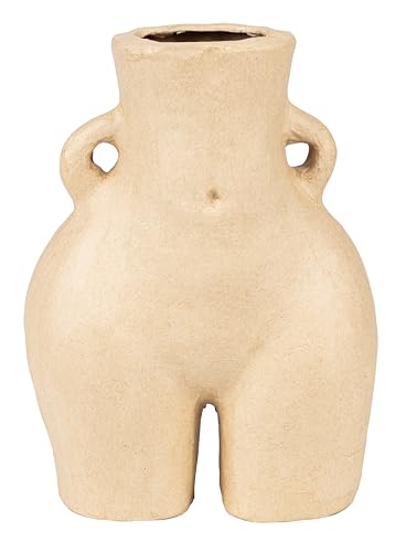 Décopatch HD098C - Damenvase Topf aus Pappmaché, zum Verzieren, wasserfest, 17x12x25 cm, Kartonbraun, Frauenhüfte Frauenfigur, 1 Stück Décopatch HD098C - Damenvase Topf aus Pappmaché, zum Verzieren, wasserfest, 17x12x25 cm, Kartonbraun, Frauenhüfte Frauenfigur, 1 Stück von décopatch