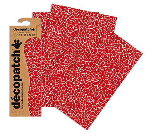 Décopatch Decopatch Papier No. 546 (rot Giraffe, 395 x 298 mm) 3er Pack von Décopatch