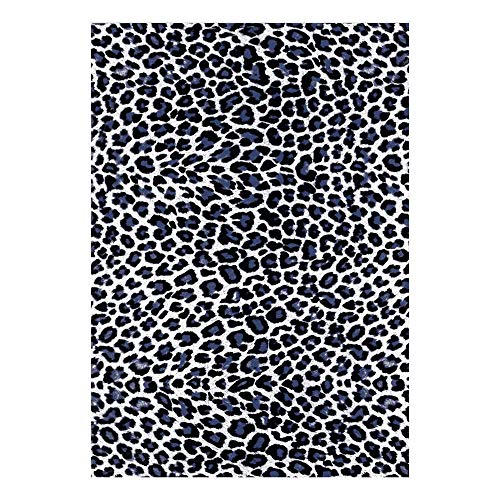 Décopatch Papier No. 614 Packung mit 20 Blätter (395 x 298 mm, ideal für Ihre Papmachés) schwarz weiß, Leopard von Decopatch