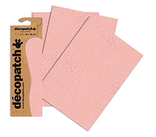 Decopatch Papier No. 698 (lachs Farbsprenkel, 395 x 298 mm) 3er Pack von Decopatch