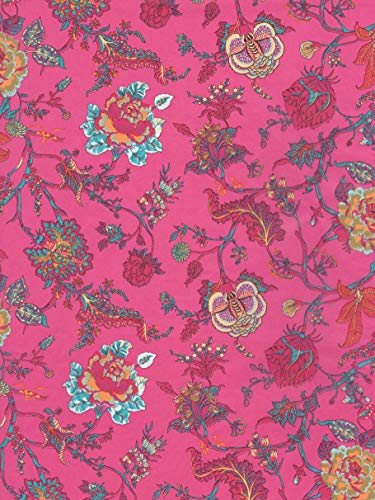 Décopatch Papier No. 711 Packung mit 20 Blätter (395 x 298 mm, ideal für Ihre Papmachés) rosa, riesen blumen von Decopatch