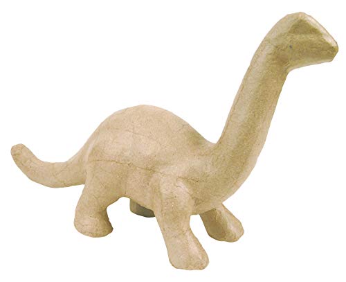 Décopatch SA104O Träger S aus Pappmaché, Brontosaurus, 29 x 8 x 16 cm, zum Verzieren, Kartonbraun von Decopatch