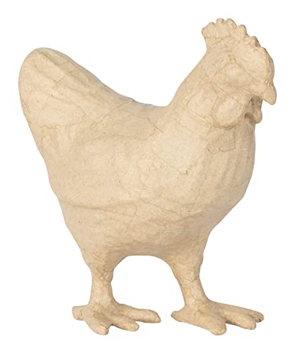 Decopatch Décopatch SA228C - Träger Huhn aus Pappmaché, 19cm, einfach zum Verzieren, Kartonbraun, 1 Stück von Decopatch